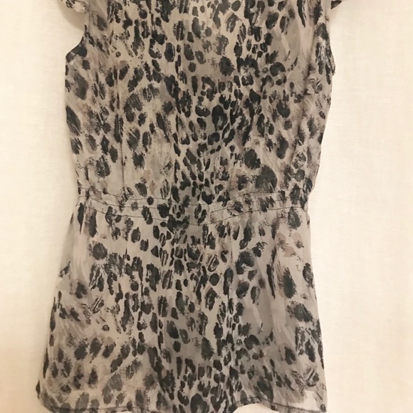 Leopard Print Ruffle Button Down - Picture 2 of 2